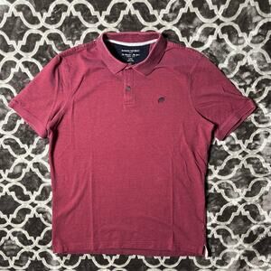 Banana Republic Pique Polo Mens Large L Elephant Logo Classic Red and Blue